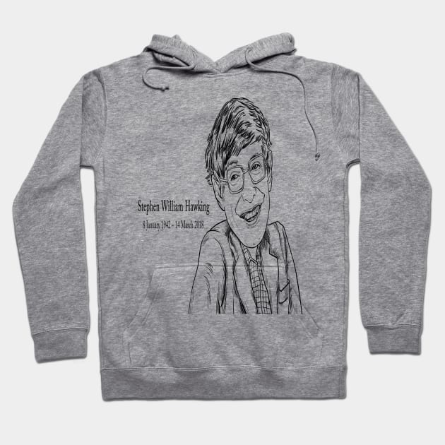 Sketch Stephen Hawking Hoodie by Your Time Is Limited